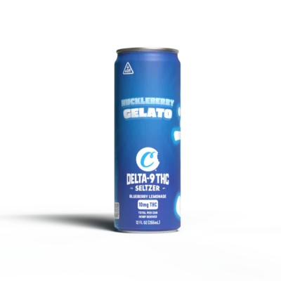 Cookies - Delta 9/THC Seltzer Can 10mg - Huckleberry Gelato - 4 Pack